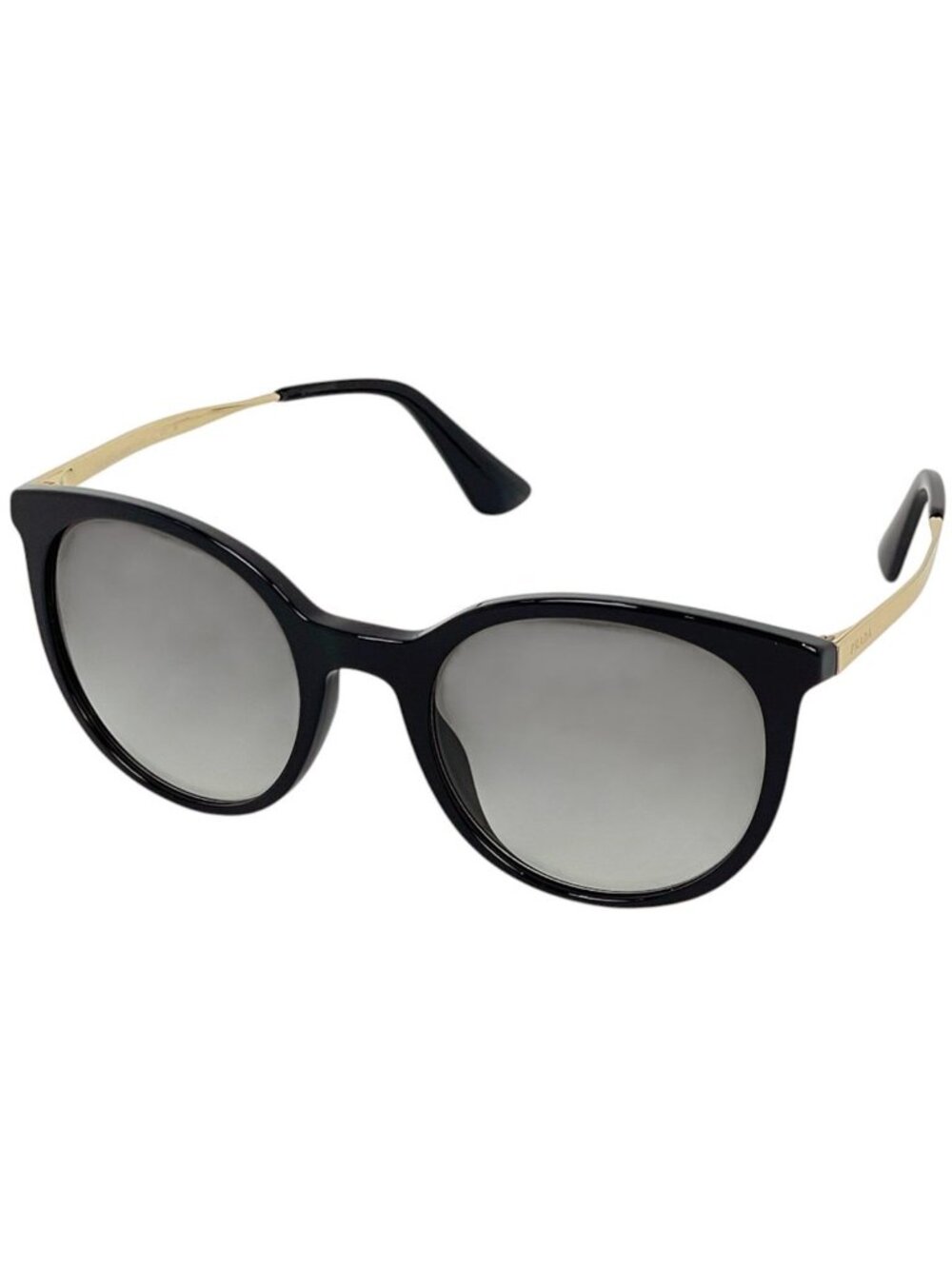 Prada Sunglasses Gradient Metal Acetate Gold Black Eyewear